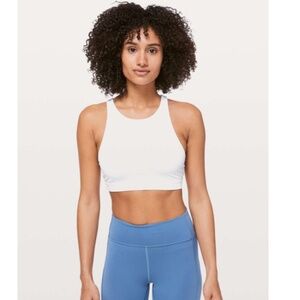 Lululemon Athletica Women's White Energy High Neck Sports Bra Sz 10